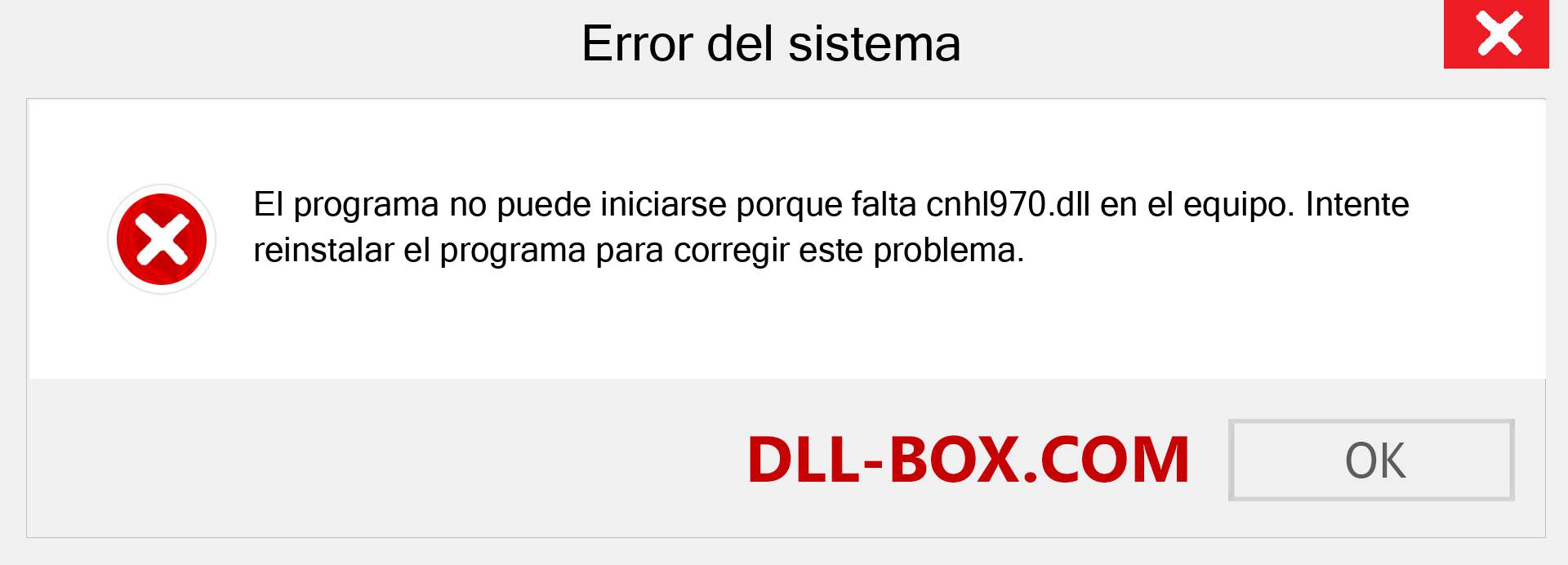 ¿Falta el archivo cnhl970.dll ?. Descargar para Windows 7, 8, 10 - Corregir cnhl970 dll Missing Error en Windows, fotos, imágenes